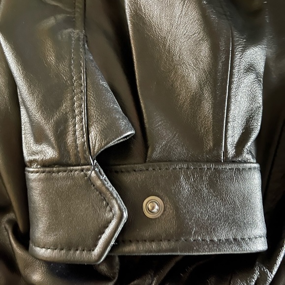 Jos A Bank Executive Collection mens XL TALL black Leather Jacket - Picture 8 of 16